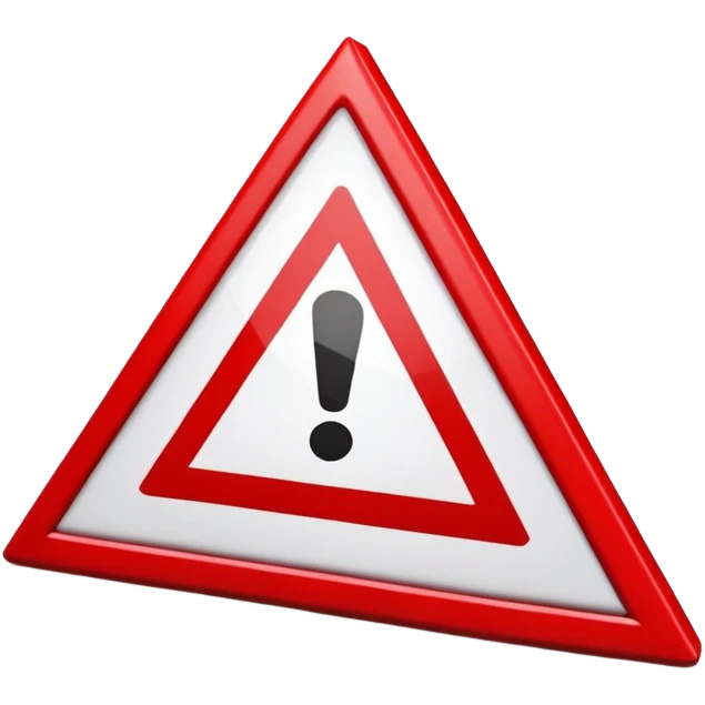 warning triangle with exclamation mark emoji