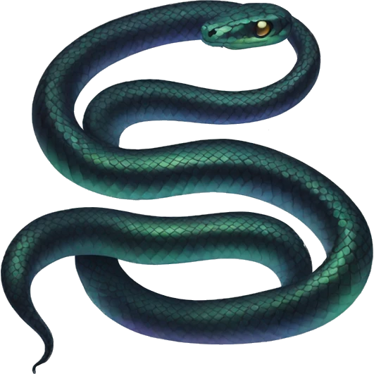 dark iridescent snake emoji
