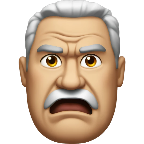 Big fat angry man (my dada) emoji