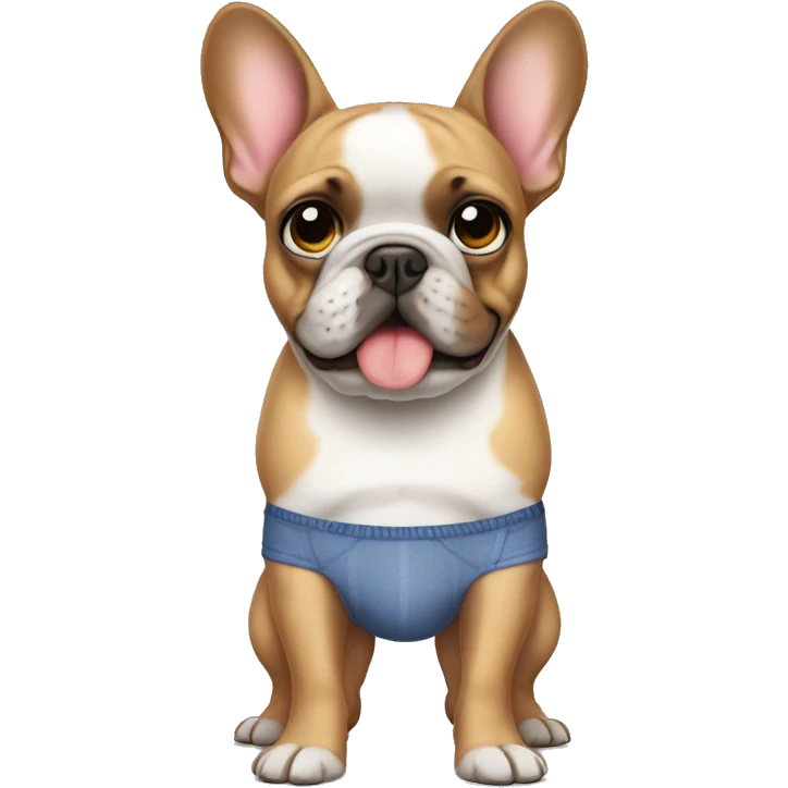 Frenchie in underpants emoji