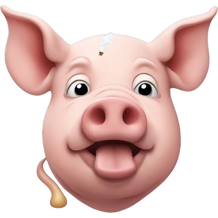 Pig vaping emoji