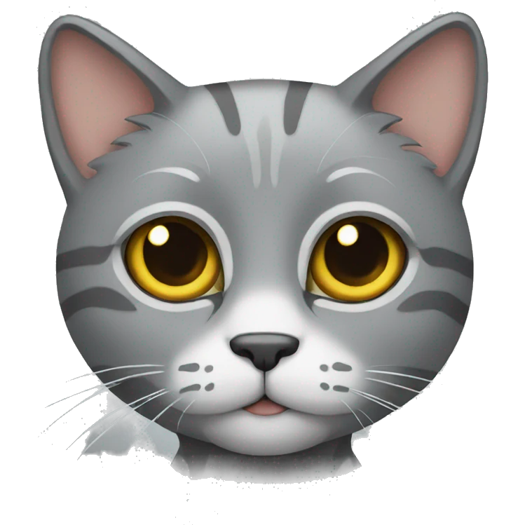 Grey cat emoji