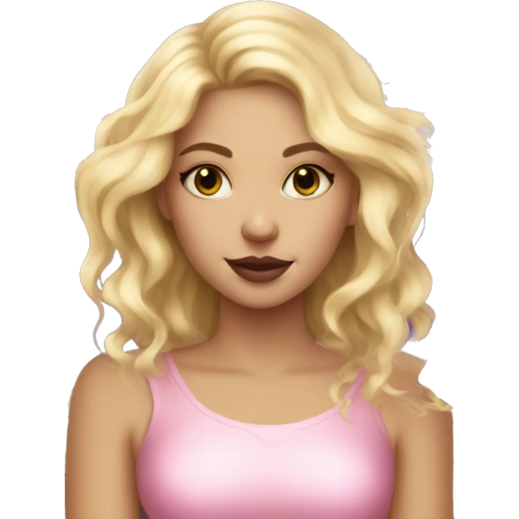 Blonde girl, pink tarot cards emoji