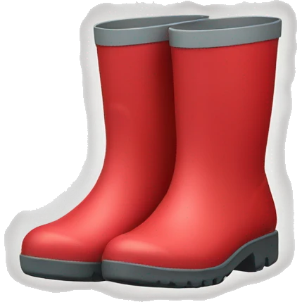 Red rain boots emoji