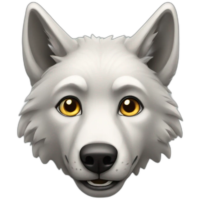 animal loup hurle emoji