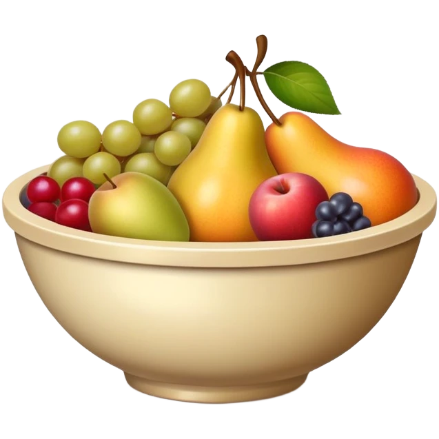 vintage  beige andbowl of fruit emoji