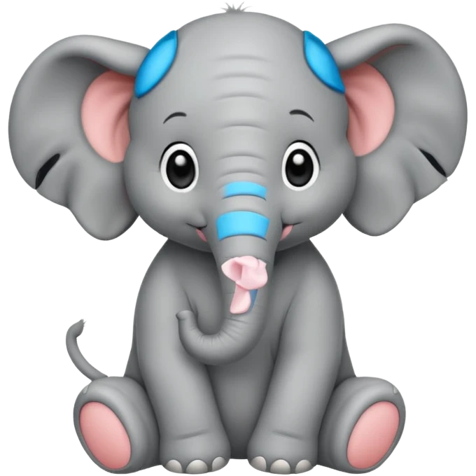 Baby elephant sitting emoji