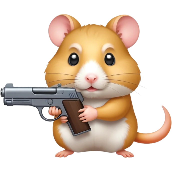 Hamster with gun emoji