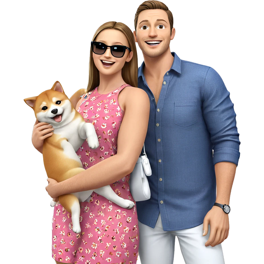 happy moment with shiba inu emoji
