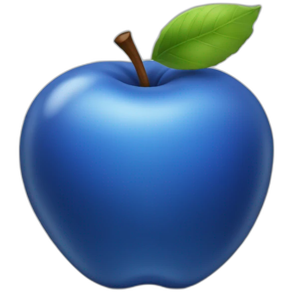 blue apple emoji