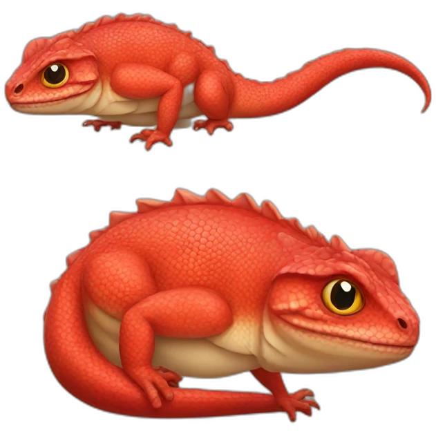 red fat lizard emoji