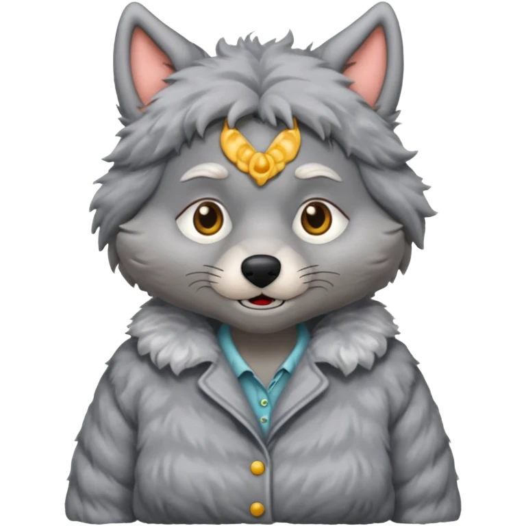 The big bad wolf put on Grandma's clothes. emoji