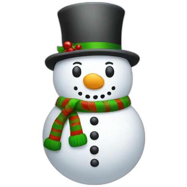 christmas snow man emoji