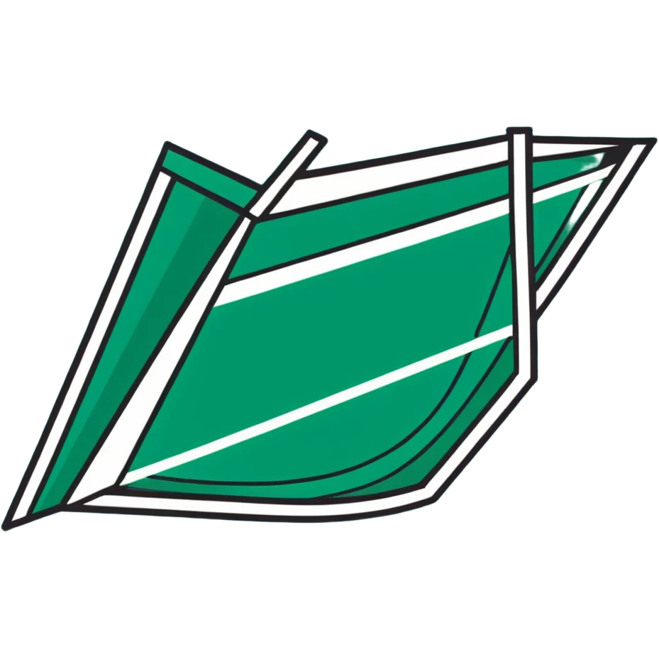 Maya cultural symbol with message theme, strictly only white and deep dark green colors, clean geometric lines, angular, minimalist emoji