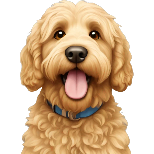 two golden labradoodles emoji