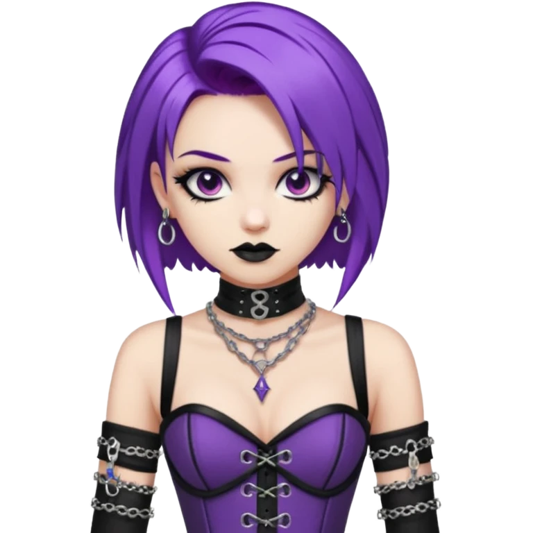 my nickname on the discord server is Little VIper, i have purple hair and an alt/goth style so like corsets and black with silver chains. i want a animated emoji with the text "'Lil Viper Mad" emoji