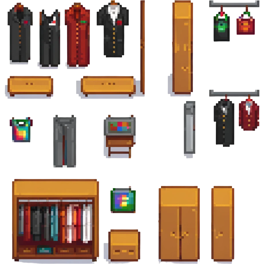 A colorful and bright wardrobe emoji
