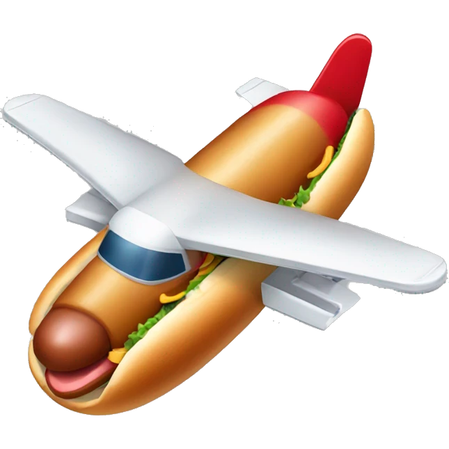 Hot dog airplane emoji