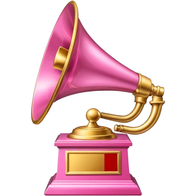 Pink Grammy trophy emoji