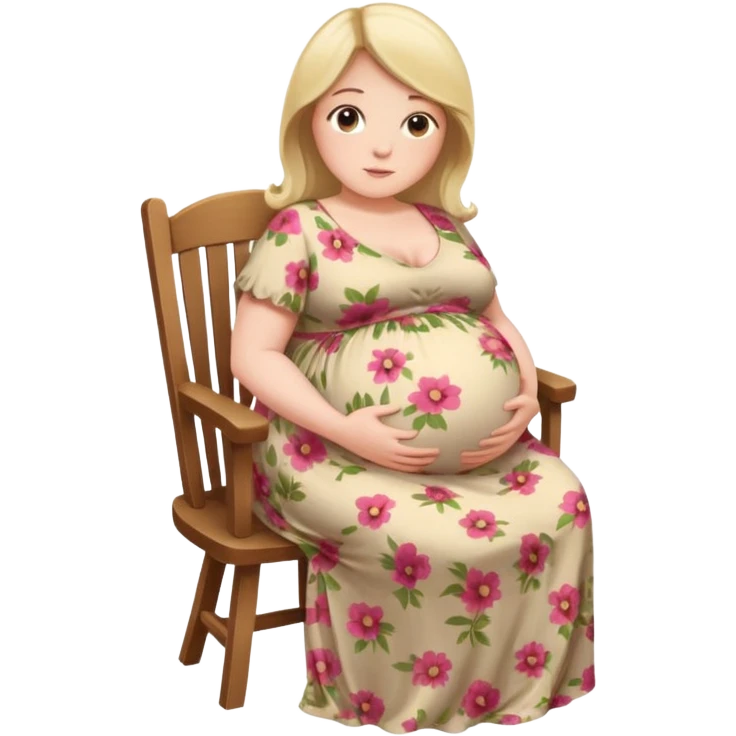 very heavily pregnant overdue woman with super  huge round belly emoji