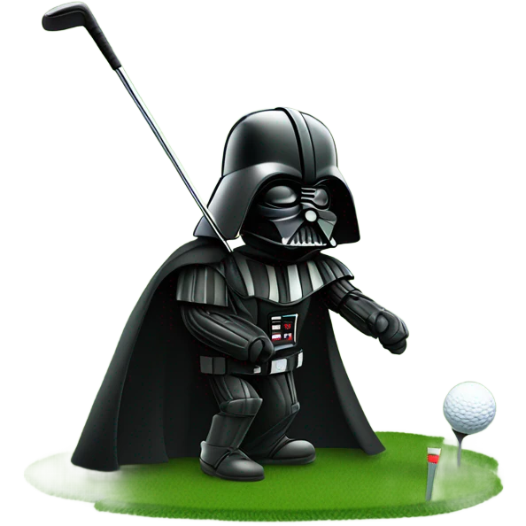 Darth Vader golfing emoji