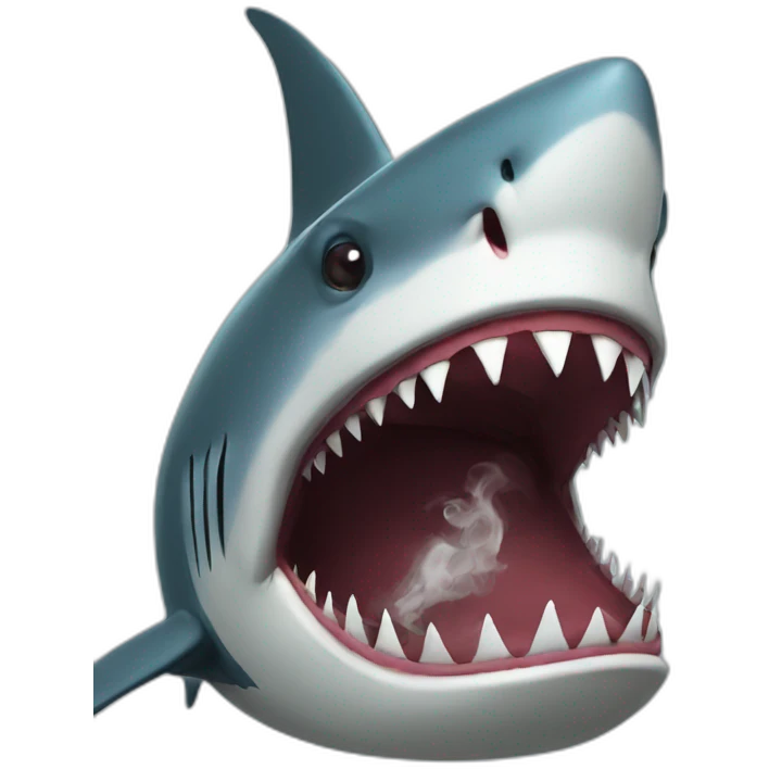smoking shark emoji