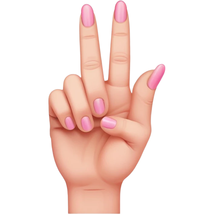 Pink middle finger emoji