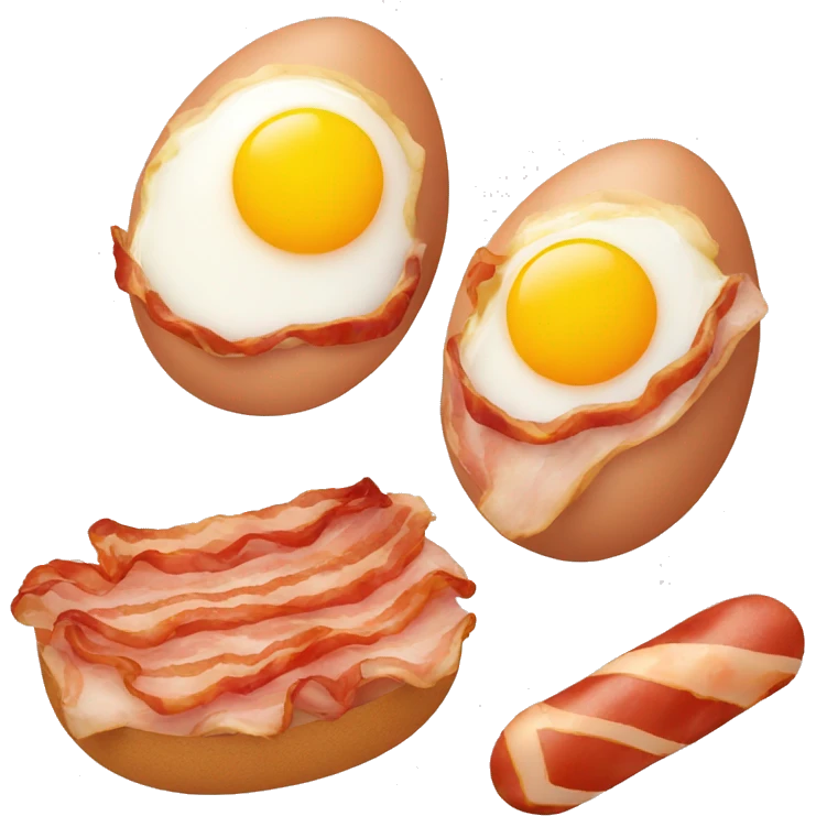 Eggs with bacon and sausage emoji