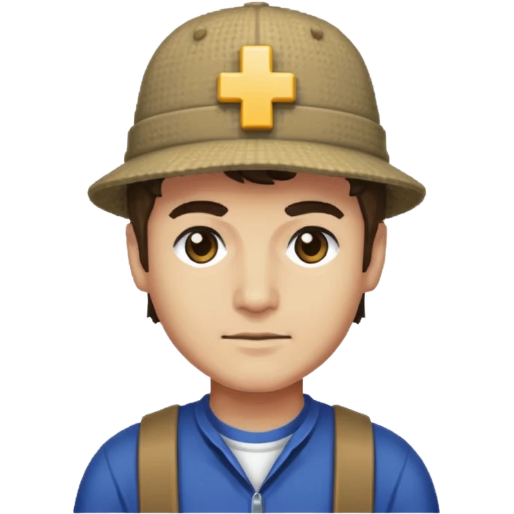  Man Head pixel art in 8bits emoji