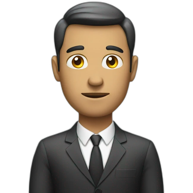 business man thinking emoji