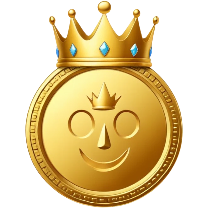 golden coin with crown emoji