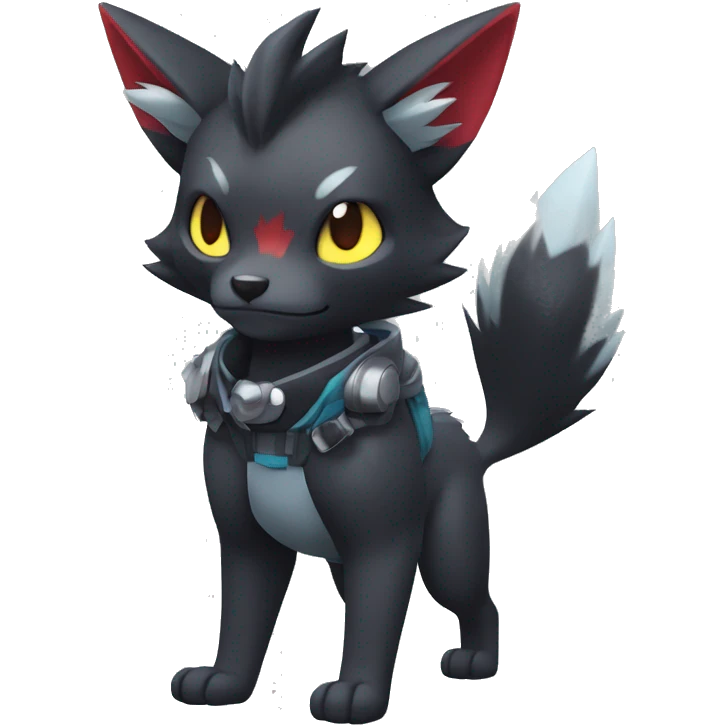  Kawaii Edgy Cool Beautiful Poochyena-Torracat-Zoroark full body emoji