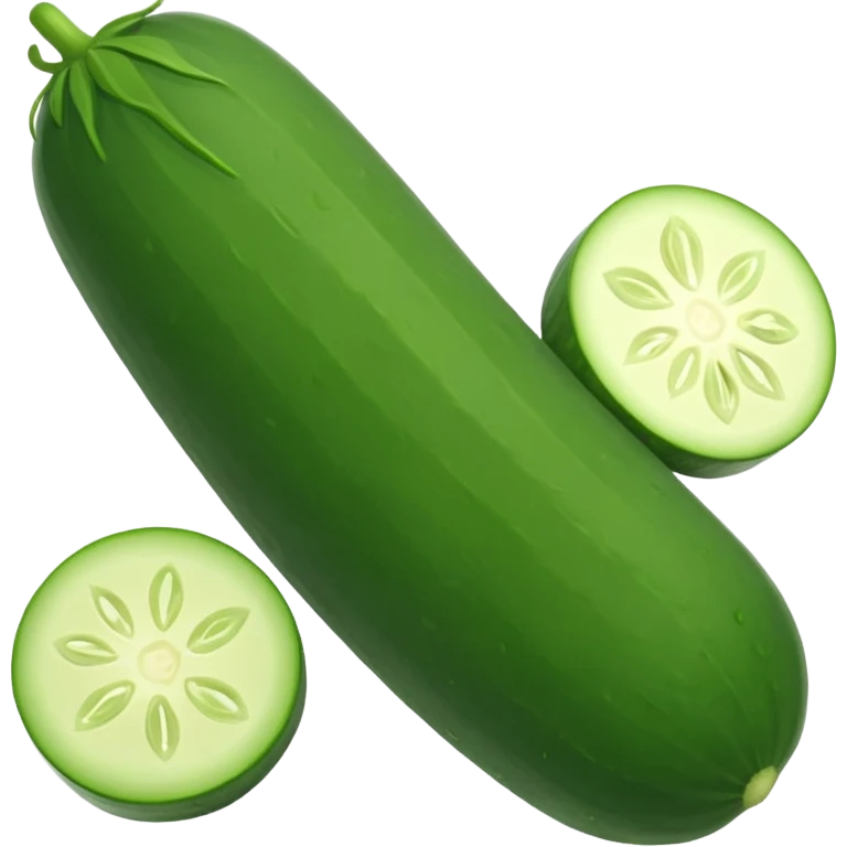 Flat design style cucumber emoji