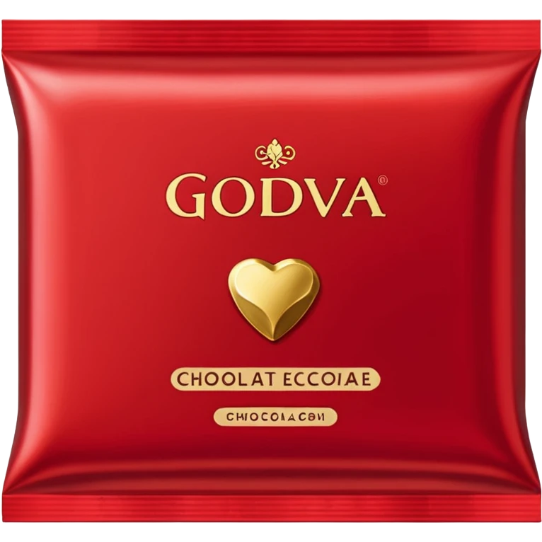 Godiva chocolate packet that is red emoji
