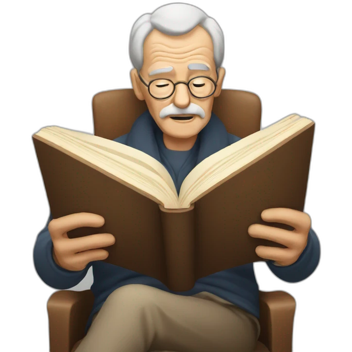 reading old man emoji