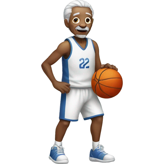 Old person playing basketball emoji