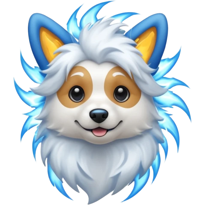 dog with electric waves emoji