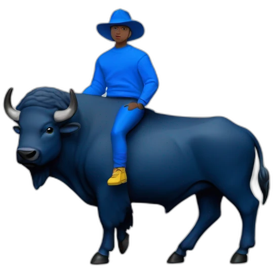 The blue bison balenciaga emoji