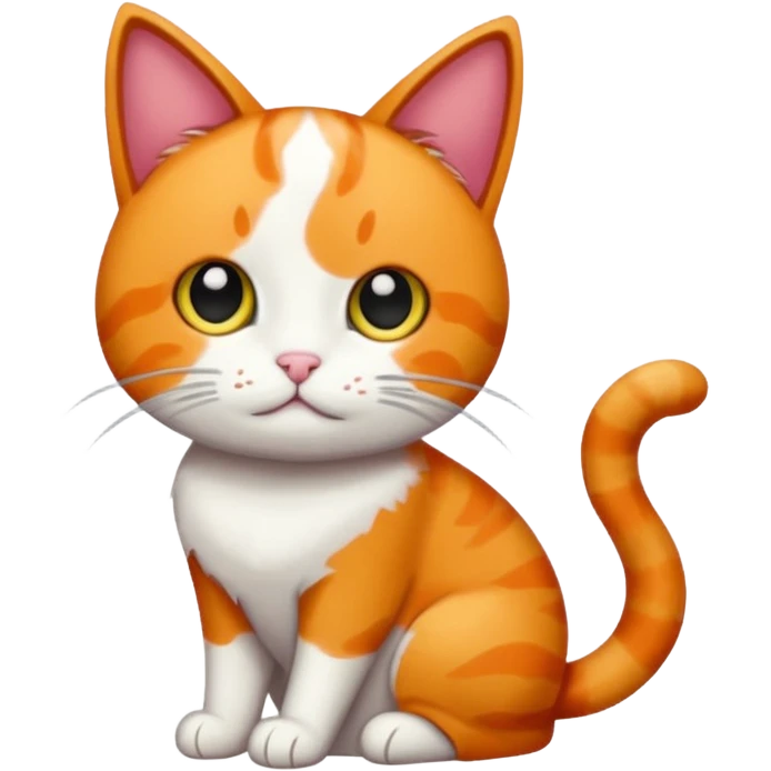 Calico cat wlh is drawing emoji