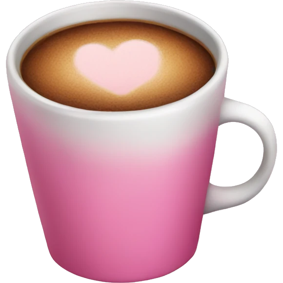 Pink coffee emoji