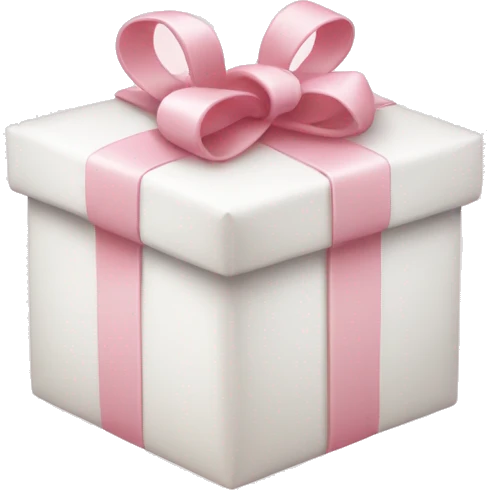 Light pink and white present emoji