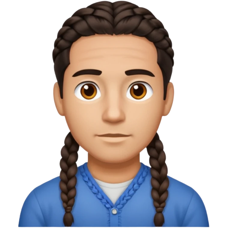 men and, haired, braided, brunet emoji