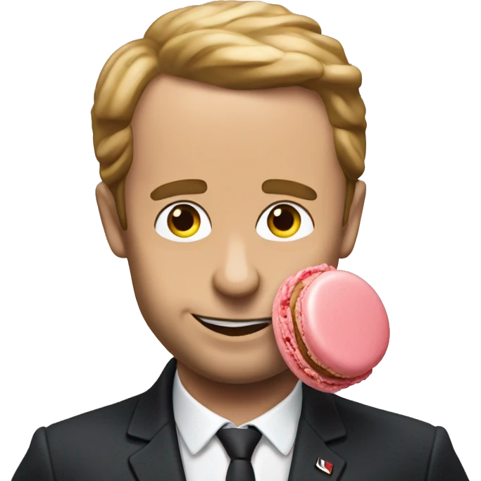 macron eat macaron emoji
