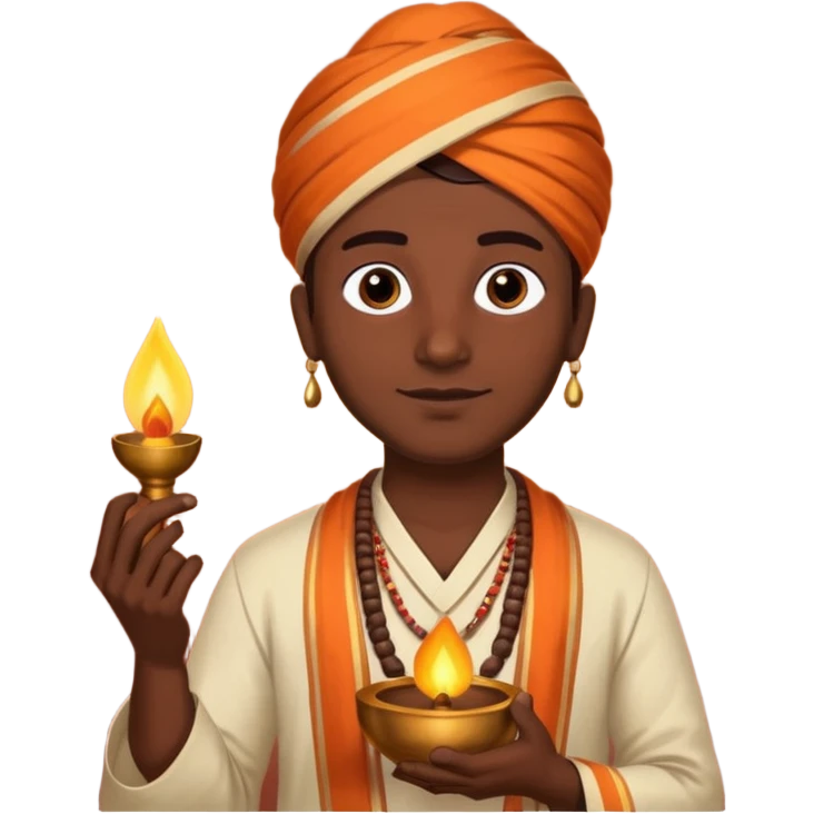 diwali man with diwali emoji