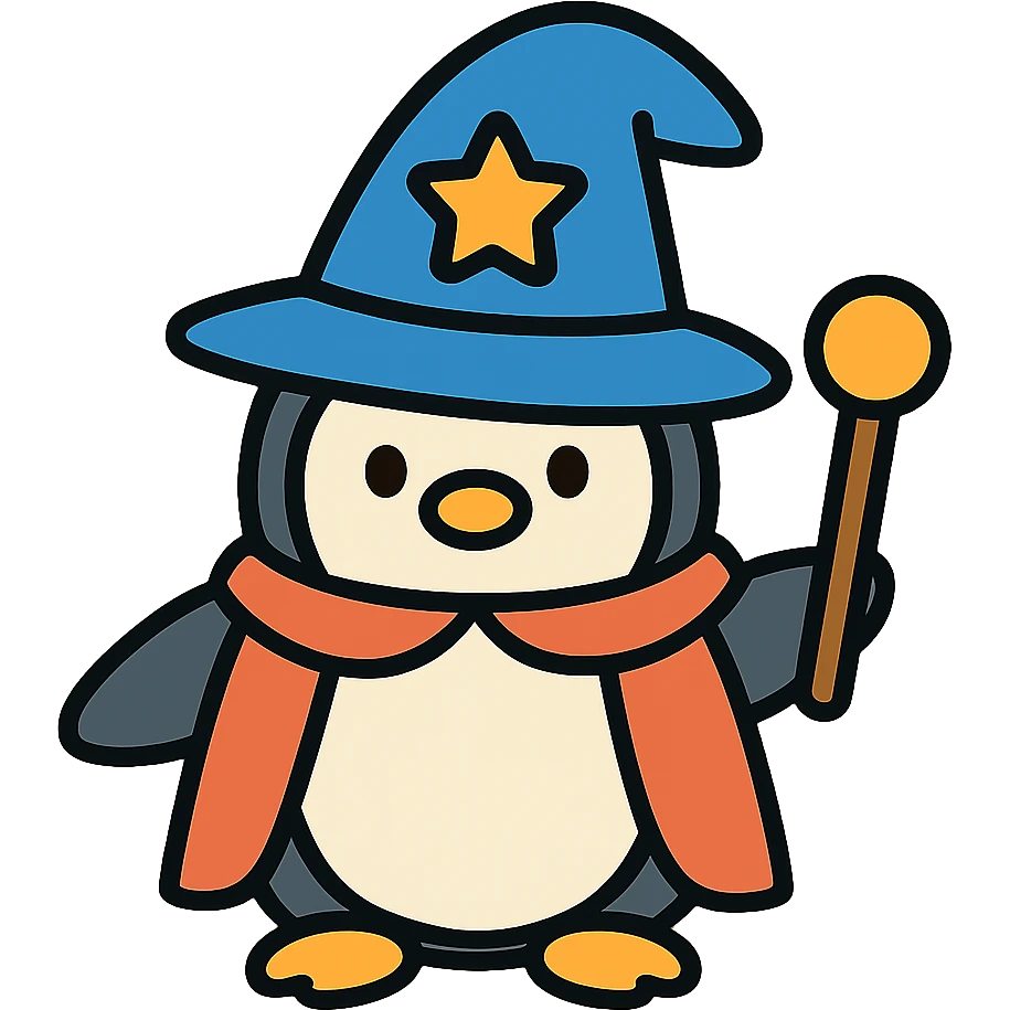 penguin wizard emoji
