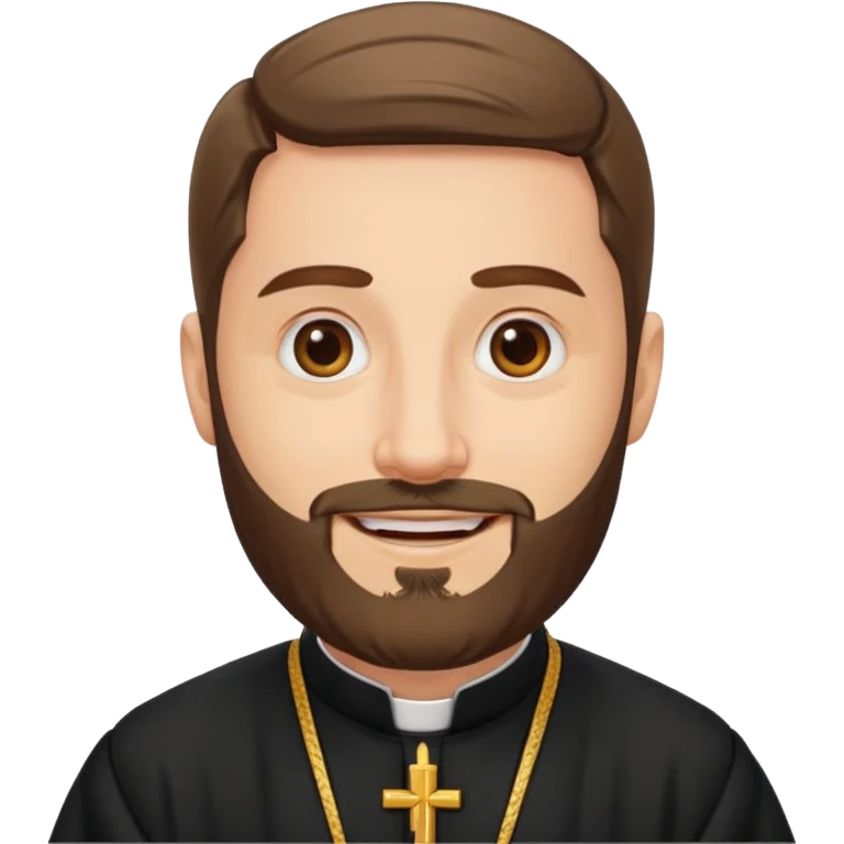 нарисуй доброго священника с бородой  emoji