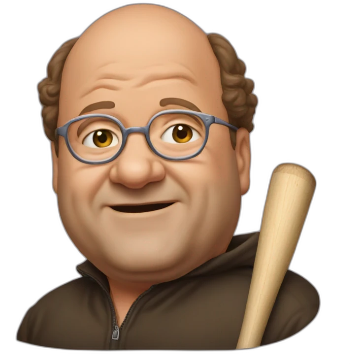 george costanza swinging bat portrait emoji