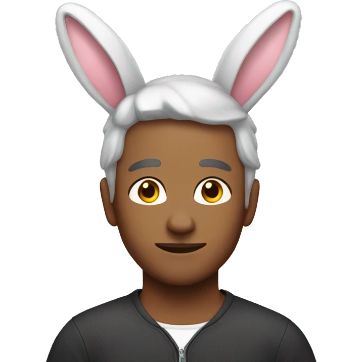 Jaimie wearing bunny ear  emoji