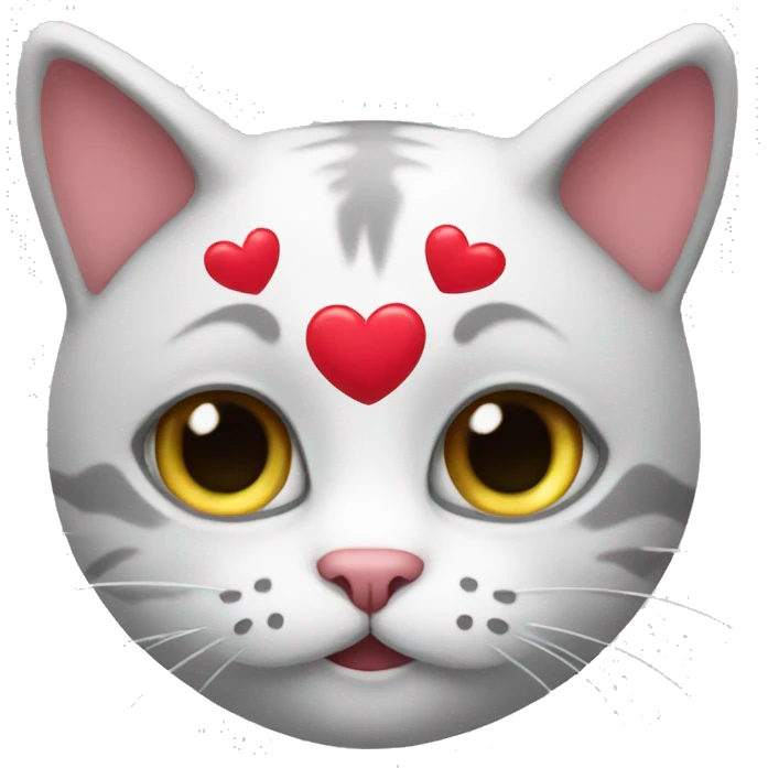 cat with hearts emoji