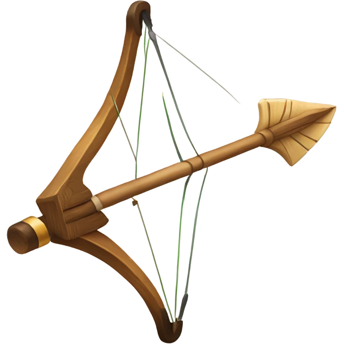 Only wooden Bow and arrow  emoji